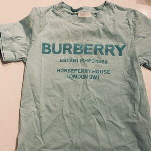 Burberry Kids Teal Graphic Tee